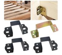 CashMuch 2pcs Bed Connecting Connector U Shaped Bed Connecting Brackets Fixings Components Centre Support Stainless Steel Home Hardware