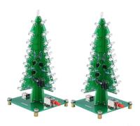 CashMuch 3D LED Christmas Tree DIY Electronics Kit with 36 Flashing Lights for Holiday and Present Projects(2pcs)