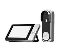 CashMuch 4.3 Inch Screen Wireless Doorbell Camera With 1080P Video, 130° Wide Angle, Night Vision, Ip65 Waterproof, Two-Way Communication And Automatic Snapshot For Apartments And Homes