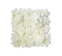 CashMuch 6 Pack Silk Flower Wall Panels, Wedding Backdrop Decor, 3D Floral Wall Decorations, for Indoor Outdoor Events 15x15 Inch Flexible Plastic Mesh Frame(White)