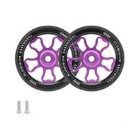 CashMuch 70mm Folding Bicycle Easy Wheels Aluminum Alloy Rubber Replacement Parts with Screws for Brompton for 3Sixty Low Friction Design(purple)