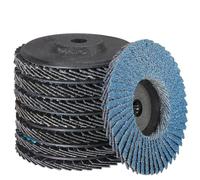 CashMuch 8Pcs 3Inch Flat Flap Discs 75Mm 10Mm Bore 40/120# Zirconium Corundum Sanding Wheels For Angle Inder Metal And Nonmetal Inding Polishing