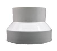 CashMuch ABS Ventilation Duct Reducer Joint for Air Ducts, 100 to 75mm Round Pipe Connector, Compatible with PVC Ducting, White