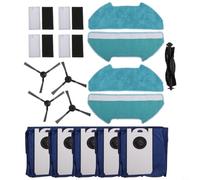 CashMuch Accessories Kit Replacement for bObsweep Dustin Ultra-Vision, Includes Main Brush Side Brushes Filter Mop Cloth & Dust Bag(B)