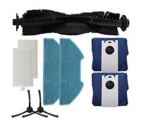 CashMuch Accessories Kit Replacement for bObsweep Dustin Ultra-Vision, Includes Main Brush Side Brushes Filter Mop Cloth & Dust Bag(A)