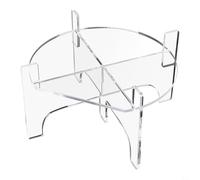 CashMuch Acrylic Beverage Dispenser Stand For Home Use, Elegant Clear Base For Drink Containers Up To 7.87 Inches, Heat Resistant Design, Easy Wipe Clean(17 * 6cm)