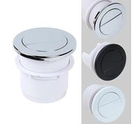 CashMuch Air Operated Dual Flush Toilet Push Button Chrome ABS Round Design for Modern Concealed Cisterns Silver White Black Gold Options