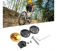 CashMuch Aluminium Stem Top Cap Bicycle Computer Mount Holder For Garmin Edge Series For Bryton Rider Series For Cateye Stopwatch Models(Silver)