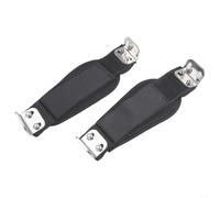 CashMuch Aluminum Alloy Mountain Skateboard Foot Straps - Heavy-Duty Holder Bands for Off-Road Longboards | 20cm Anti-Slip Deck Anchors (Black, 230g)