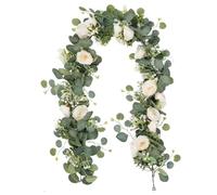 CashMuch Artificial Eucalyptus Vine For Festive Table Centerpieces, 180Cm Flexible Green Faux Rose Garland For Home & Garden Decor, No Maintenance Needed