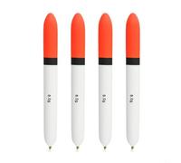 CashMuch Balsa Wood Pencil Fishing Float 8g for Fox Rage HD Sensitive Deadbait Pike Float Red White for Orange Tip 1 or 4 Pack(4PCS)