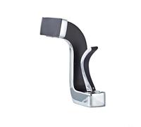 CashMuch Basin Taps Mixer Waterfall Spout Bathroom Sink Tap Mixers Hot and Cold Brass Faucet with Widened Handle, for Contemporary Washroom Sink 32-40mm(Black + Silver)