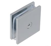 Cashmuch Bathroom Door Clamp Fixed Panel U-Clamp Square Glass Fixing Clip for 8-12 Mm Tempered Glass Hardware Fastener Shower Room Access