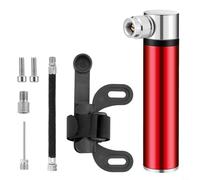 CashMuch Bicycle Mini Bike Pump, Compact High Pressure Mini Pump, for Presta and Other Two Valve for Mountain Road Bike Ball Includes Hose Ball Needle(Red)