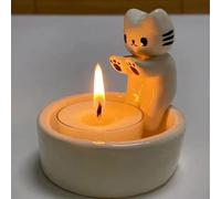 CashMuch Cat candle holder cute decorative ornaments resin craft candle holder ornaments