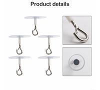 CashMuch Ceiling Hooks with Safety Buckle Perfect for Easy Hanging of Lights and Decorative Items
