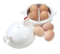 CashMuch Chicken Shaped Egg Boiler Steamer 4 Eggs Microwave Egg Cooker Cooking Tool Egg Detaches The Shell Steamer Egg Cooking Tool