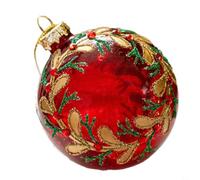 CashMuch Christmas Glass Ball Ornaments 8cm Multicolor Tree Decorations with Gold Strings for Festive Home, Party and Wedding Décor(D)