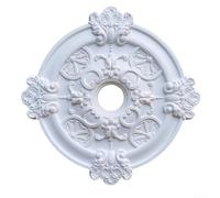 CashMuch Circular PU Lamp Panel Ceiling Medallion Light Cover Decorative Base 39cm