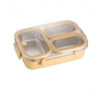 CashMuch Compact Leakproof Stainless Steel Lunch Box with 3 Compartments for Work