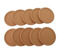 CashMuch Cork Coasters Handy Round Square Shape Dia 9Cm 10Cm Plain Natural Wine Drink Tea Coffee Coaster for Home Office Kitchen
