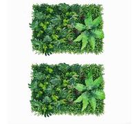CashMuch Decorative Artificial Grass Mat, 40x60cm Plastic Green Plant Wall Panel, for Indoor Outdoor Use/Home Decor/Living Room Hotel Cafe, Easy to Install(4)