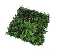 CashMuch Decorative Flower Wall Panels 50x50cm, Artificial Greenery UV Resistant, for Indoor Outdoor Gardens, Low Maintenance Living Wall(A)