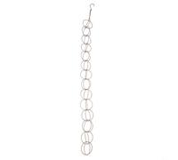 CashMuch Decorative Rain Chain with Wind Chime for Outdoor Use 1M Metal Copper Finish Functional Downspout Alternative Easy Installation Garden Decor(ring)