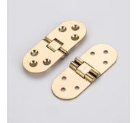 Cashmuch Flush Mounted Folding Hinge Zinc Alloy Self Supporting for Folding Table Cabinet Door Embedded Installation Silver Gold 80X30Mm
