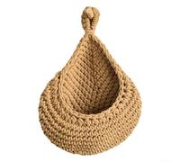 CashMuch Hand Woven Cotton Rope Storage Basket for Kitchen, Garden, Breathable Hanging Wall Basket for Vegetables and Fruits, Jute Crochet Net Bag(28 * 35)