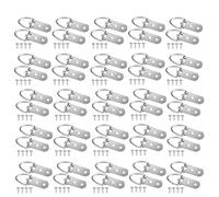 Cashmuch Heavy-Duty D-Ring Picture Hanger Kit Stainless Steel Screws for Photo Frames Artwork, 10/50 Pieces Double-Hole Design