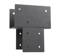 CashMuch Heavy Duty Metal Post Cap Bracket 4x4 Inch Column Connector for Gazebo Beam Structure Outdoor Garden Pavilion Building Project Black Hardware with Pre-Drilled Holes(1pcs)