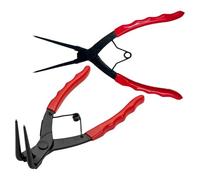 CashMuch Heavy-Duty Snap Ring Pliers, 90/180 Degree Bent Nose, Internal Cylinder Retaining Ring Pliers for Motorcycles, Cars, Trucks, Red Black