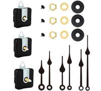 CashMuch High Torque Quartz Clock Mechanism Set 3 Pack with Hands for Thick Panel Clock Replacement Projects(A)