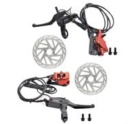 CashMuch Hydraulic Brake Set for Electric Bike with Power Off Switch, CNC Aluminum Dual Piston for 90cm Front 160cm Rear Hose, DOT4 Compatible(left)