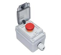 CashMuch IP67 Waterproof Rotary Switch Enclosure, Stop Control Box with Screw Terminals for Heavy Duty Machinery Automation White ABS Case 12.5x8.1x10.2cm(D)