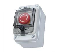 CashMuch IP67 Waterproof Rotary Switch Enclosure, Stop Control Box with Screw Terminals for Heavy Duty Machinery Automation White ABS Case 12.5x8.1x10.2cm(B)