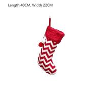 CashMuch Knitted Christmas Stocking with Reindeer Pattern, Traditional Red and White Holiday Sock, 40cm x 22cm Candy Storage, Festive Decoration for Home