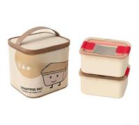CashMuch Leak Resistant Food Container with Lid for Work(A) | Microwave safe heating, 304 stainless steel body, secure locking lid, prevents spills, office ready