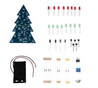 CashMuch LED Christmas Tree DIY Kit Electronic Soldering Project with 16 Flashing LEDs Circuit Assembly for Beginners, Battery Powered Educational Electronics