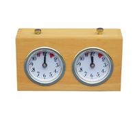 CashMuch Mechanical Chess Clock Timer For Board Game Competitions, No for battery Required, Wood Color Finish