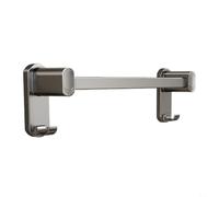 CashMuch Modern Wall Mounted Towel Bar, Heavy Duty Rustproof Aluminum Rack With Hooks, Matte Grey Bathroom Organizer For Large Towels And Bathrobes(30cm)