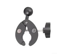 CashMuch Motorbike Handlebar Clamp Bracket with Rotating Ball Joint for DJI Action Cam - Rustproof Metal Pipe Grip 15-35mm(F)