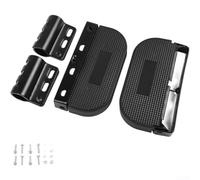 CashMuch Motorcycle Foot Peg Brackets Large Folding Rest with Anti-Skid for Surface for 20-25mm Bars - Black Alloy(E)