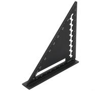 CashMuch Multi-Function Triangle Ruler 4 Inch with Etched Protractor Scale Stable Base for Framing Miter and Saw Guide Projects(Black)