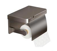 CashMuch No Drill Toilet Roll Holder Wall Mounted, with Shelf Space for Wipes Fit on Tile or Painted Wall for Bathroom Kitchen Wall Storage Organisation(A-1)