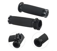 CashMuch Pair 1" Motorcycle Handlebar Hand Grips CNC Machined Billet Aluminum for XL883 XL1200 for Dyna for Softail for VRSC XR Touring(Black)