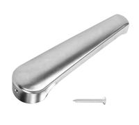 CashMuch Plastic Bathroom Door Handle 7Mm Spindle for Caravan Or Motorhome with Fixing Screw in Silver and Black