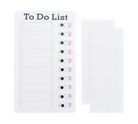 CashMuch Plastic Memo Checklist Board with Sliding Buttons, Reusable PVC To Do List Planner for Office/Home, Includes 2 Blank Cards for Daily Management