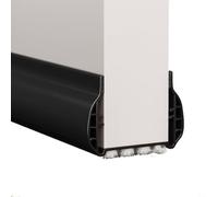 CashMuch PVC Door Bottom Seal Strip Draught Excluder Weather Stripping for Noise Reduction Dust Insulation Self-Adhesive 93cm(Black)